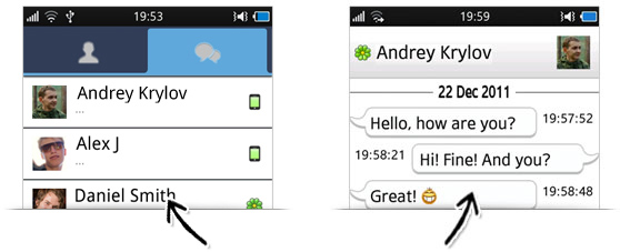 Download ICQ Mobile for Bada OS phones and enjoy the familiar ICQ features: